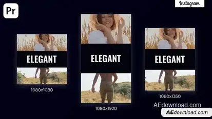 Dynamic Opener | Instagram Premiere Pro template preview