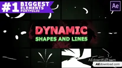 Dynamic Shapes and Lines | After Effects Video Displays template preview