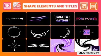 Dynamic Shapes And Titles | After Effects Video Displays template preview