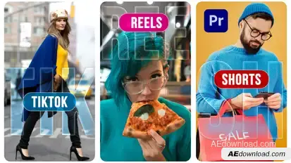 Dynamic Slideshow Vertical - Instagram Reels, TikTok, Shorts Premiere Pro template preview