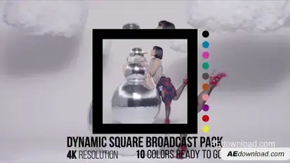 Dynamic Square Broadcast Pack Video Displays template preview
