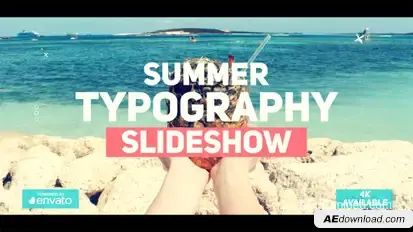 Dynamic Summer Slideshow Video Displays template preview
