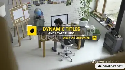 Dynamic Titles and Lower Thirds Video Displays template preview