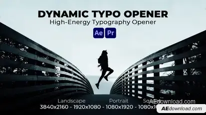 Dynamic Typo Opener Video Displays template preview