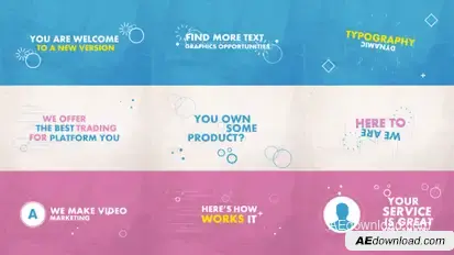 Dynamic Typography Video Displays template preview