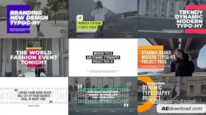 Dynamic Typography V1 Video Displays template preview