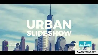 Dynamic Urban Slideshow Video Displays template preview