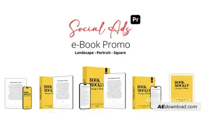 e-Book Promo Social Ads for Premiere Pro Premiere Pro template preview