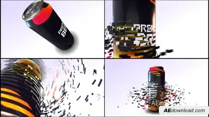 E3d Beer Can Commercial Video Displays template preview
