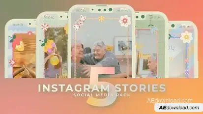 Easter Vertical Instagram Stories MOGRT Premiere Pro Pr Easter template preview