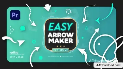 Easy Arrow Maker Mogrt Premiere Pro template preview