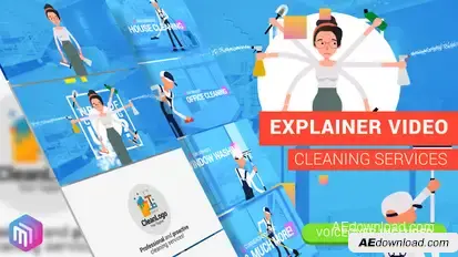 Edit Explainer Video | Cleaning Services Video Displays template preview