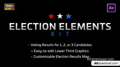 Election Elements Kit Video Displays template preview