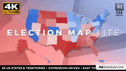 Election Map LITE Video Displays template preview