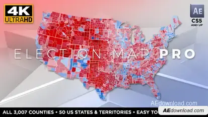 Election Map PRO Video Displays template preview