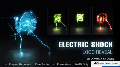 Electric Shock Logo Reveal Video Displays template preview
