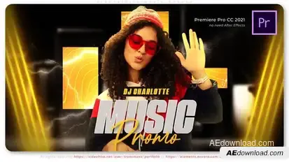 Electricity Music Opener Premiere Pro template preview
