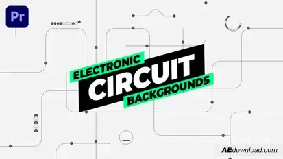 Electronic Circuit Backgrounds Premiere Pro template preview