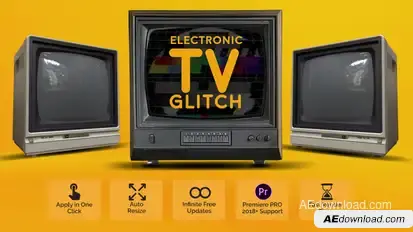 Electronic Glitch Presets 2 for Premiere Pro Premiere Pro template preview