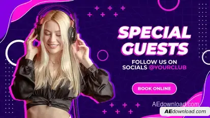 Electronic Music Fest Promo MOGRT Premiere Pro template preview