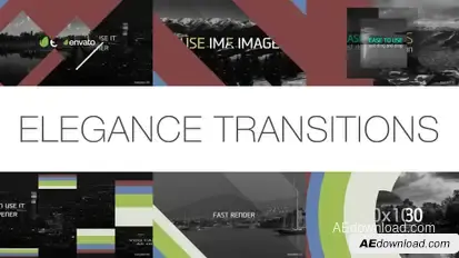 Elegance of Transitions PACK 30 Items Video Displays template preview