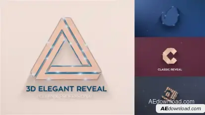 Elegant 3D Reveals Video Displays template preview