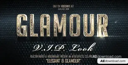 Elegant And Glamour Titles Video Displays template preview