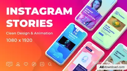 Elegant Instagram Stories Video Displays template preview