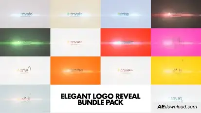 Elegant Logo Reveal Bundle Pack Video Displays template preview