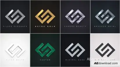 Elegant Logo Reveals Pack Video Displays template preview