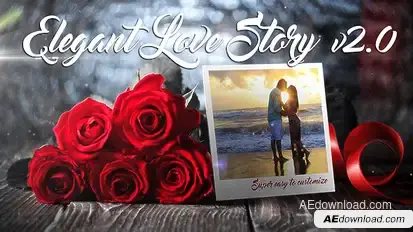 Elegant Love Story Video Displays template preview