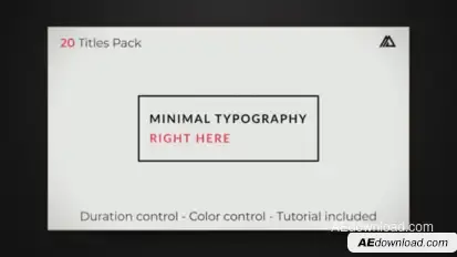 Elegant Minimal Titles Pack Video Displays template preview