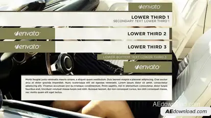 Elegant Minimalist Lower Third Video Displays template preview
