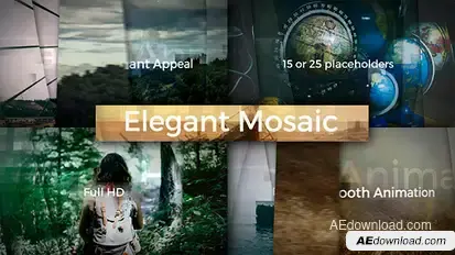 Elegant Mosaic Opener Video Displays template preview