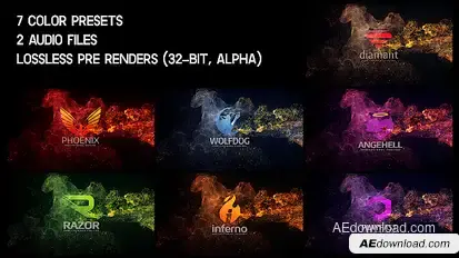Elegant Soft Particles Logo Reveal Video Displays template preview