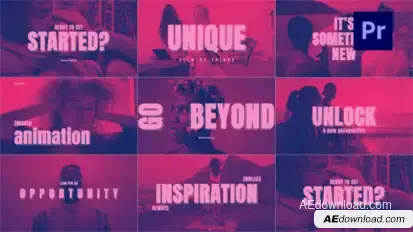 Elegant Typography Titles Premiere Pro template preview