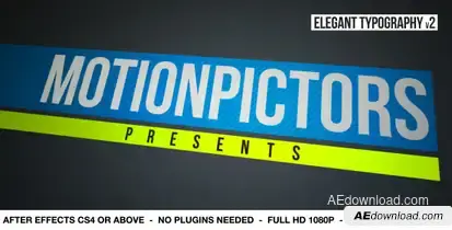 Elegant Typography V2 Video Displays template preview