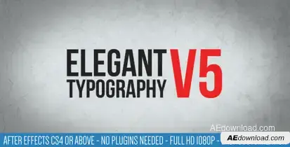 Elegant Typography V5 Video Displays template preview