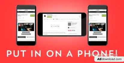 Elegant Web / App Phone Presentation Video Displays template preview