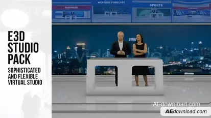 Element 3D Broadcast Studio Pack Video Displays template preview