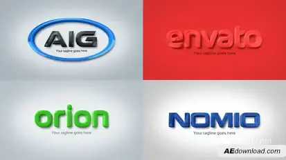 Embossed Corporate Logo Video Displays template preview