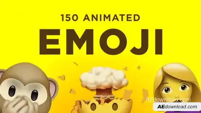 Emoji Premiere Pro template preview