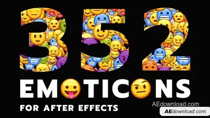 Emoticon - Animated Emojis Pack Video Displays template preview