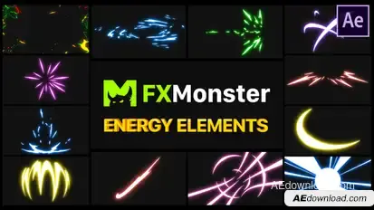 Energy Elements | After Effects Video Displays template preview