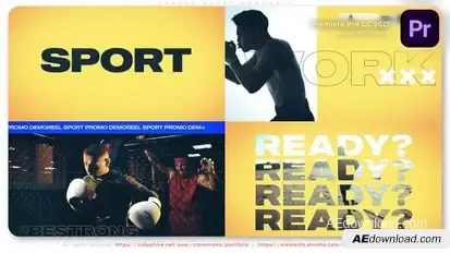 Energy Sport Demo Reel Premiere Pro template preview