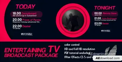 Entertaining TV Broadcast Package Video Displays template preview