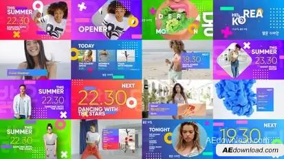 Entertainment Broadcast Package Video Displays template preview
