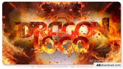 Epic Dragon Fire Logo Reveal Openers template preview