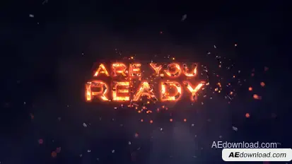 Epic Fire Titles Video Displays template preview