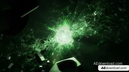 Epic Particles 3D Logo Formation Reveal Video Displays template preview
